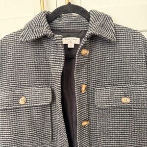 Rachel Comey Black and Grey Houndstooth Oversized Shacket